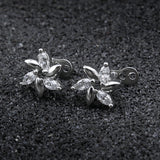 Maxbell 2pcs Dermal Anchor Tops and Base Titanium Steel Piercing Jewelry Flower