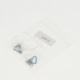 Maxbell 1 Pair Dangle Non Piercing Clip On Nipple Ring Body Jewelry Blue Heart