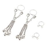 Maxbell 1 Pair Dangle Non Piercing Clip On Nipple Ring Body Jewelry Silver Bell