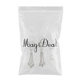 Maxbell 1 Pair Dangle Non Piercing Clip On Nipple Ring Body Jewelry Silver Bell