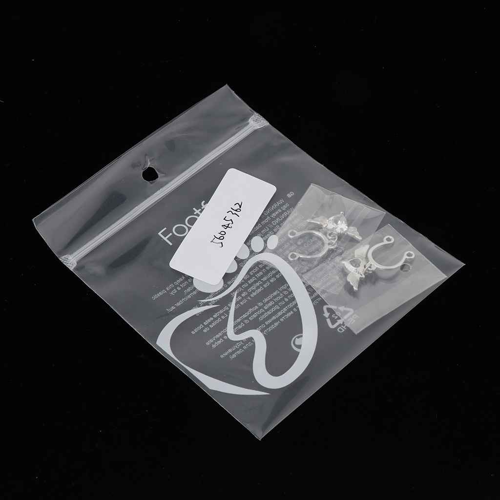 Maxbell 2Pcs Crystal Heart Dangle Nipplering Stainless Steel Ring Non-piercing White