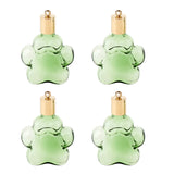 Maxbell 4pcs Pet Paw Glass Bottle Charm Pendant For Necklace Jewelry DIY Green