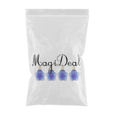 Maxbell 4pcs Pet Paw Glass Bottle Charm Pendant For Necklace Jewelry DIY Blue