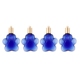 Maxbell 4pcs Pet Paw Glass Bottle Charm Pendant For Necklace Jewelry DIY Blue