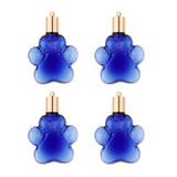 Maxbell 4pcs Pet Paw Glass Bottle Charm Pendant For Necklace Jewelry DIY Blue