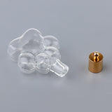 Maxbell 4pcs Pet Paw Glass Bottle Charm Pendant For Necklace Jewelry DIY Clear