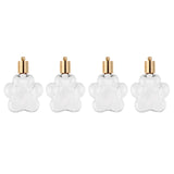 Maxbell 4pcs Pet Paw Glass Bottle Charm Pendant For Necklace Jewelry DIY Clear