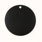 Maxbell 20pcs Wooden Charms Pendant Round Shape Earring Jewelry Findings Black