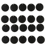 Maxbell 20pcs Wooden Charms Pendant Round Shape Earring Jewelry Findings Black