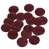 Maxbell 20pcs Wooden Charms Pendant Round Shape Earring Jewelry Findings Wine Red