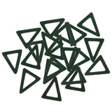 Maxbell 20 Pieces Wood Geometric Triangle Drop Charms for Jewelry Making Green