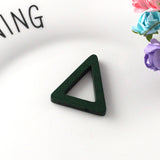 Maxbell 20 Pieces Wood Geometric Triangle Drop Charms for Jewelry Making Green