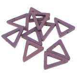 Maxbell 20 Pieces Wood Geometric Triangle Drop Charms for Jewelry Making Purple