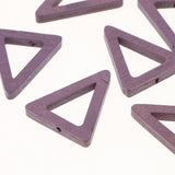 Maxbell 20 Pieces Wood Geometric Triangle Drop Charms for Jewelry Making Purple