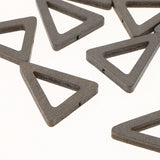 Maxbell 20 Pieces Wood Geometric Triangle Drop Charms for Jewelry Making Gray