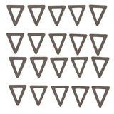 Maxbell 20 Pieces Wood Geometric Triangle Drop Charms for Jewelry Making Gray