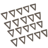 Maxbell 20 Pieces Wood Geometric Triangle Drop Charms for Jewelry Making Gray