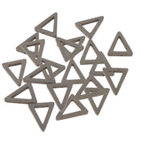 Maxbell 20 Pieces Wood Geometric Triangle Drop Charms for Jewelry Making Gray