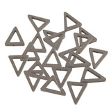 Maxbell 20 Pieces Wood Geometric Triangle Drop Charms for Jewelry Making Gray