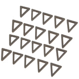 Maxbell 20 Pieces Wood Geometric Triangle Drop Charms for Jewelry Making Gray