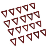 Maxbell 20 Pieces Wood Geometric Triangle Drop Charms for Jewelry Making Wine Red