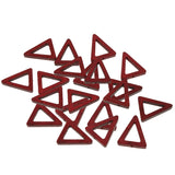 Maxbell 20 Pieces Wood Geometric Triangle Drop Charms for Jewelry Making Wine Red