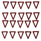 Maxbell 20 Pieces Wood Geometric Triangle Drop Charms for Jewelry Making Wine Red