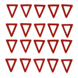 Maxbell 20 Pieces Wood Geometric Triangle Drop Charms for Jewelry Making Red