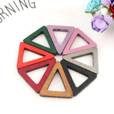 Maxbell 20 Pieces Wood Geometric Triangle Drop Charms for Jewelry Making Red