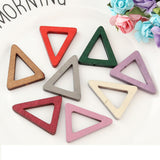 Maxbell 20 Pieces Wood Geometric Triangle Drop Charms for Jewelry Making Red