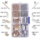 Maxbell DIY Jewelry Finding Kits with Clamp Cord Crimp Ends Lobster Claw Clasps 2