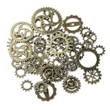 Maxbell 50g Antique Gears Pendant Steampunk Charm Jewelry Finding DIY Antique Bronze