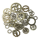 Maxbell 50g Antique Gears Pendant Steampunk Charm Jewelry Finding DIY Antique Bronze