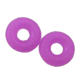 Maxbell 100Pcs Rubber Rings Stopper For Spacer Charms Bracelet Chain Beads Rose Red