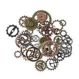 Maxbell 50g Antique Gears Pendant Steampunk Charm Jewelry Finding DIY Multicolor