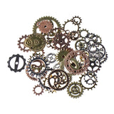 Maxbell 50g Antique Gears Pendant Steampunk Charm Jewelry Finding DIY Multicolor