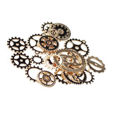 Maxbell 50g Antique Gears Pendant Steampunk Charm Jewelry Finding DIY Gold