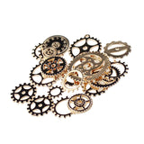 Maxbell 50g Antique Gears Pendant Steampunk Charm Jewelry Finding DIY Gold