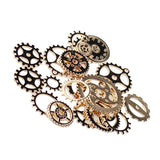 Maxbell 50g Antique Gears Pendant Steampunk Charm Jewelry Finding DIY Gold