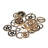 Maxbell 50g Antique Gears Pendant Steampunk Charm Jewelry Finding DIY Gold