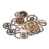 Maxbell 50g Antique Gears Pendant Steampunk Charm Jewelry Finding DIY Gold