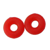 Maxbell 100Pcs Rubber Rings Stopper For Spacer Charms Bracelet Chain Beads Red