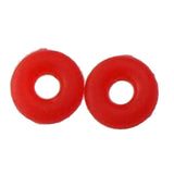 Maxbell 100Pcs Rubber Rings Stopper For Spacer Charms Bracelet Chain Beads Red