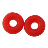 Maxbell 100Pcs Rubber Rings Stopper For Spacer Charms Bracelet Chain Beads Red