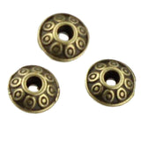 Maxbell 100Pcs UFO Style Spacer Beads Accessories DIY Jewelry Making Antique Brass