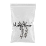 Maxbell Tibetan Silver Curved Tube Bead DIY Jewelry Necklace Bracelet Craft 5.5x36mm