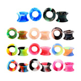 Maxbell 11 Pairs Flexible Silicone Flared Plugs Tunnel Ear Gauge Stretching 12mm