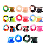 Maxbell 11 Pairs Flexible Silicone Flared Plugs Tunnel Ear Gauge Stretching 12mm