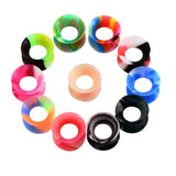 Maxbell 11 Pairs Flexible Silicone Flared Plugs Tunnel Ear Gauge Stretching 12mm
