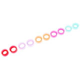 Maxbell 10Pcs Solid Silicone Double Flared Plugs Ear Gauge Stretching Expander 16mm